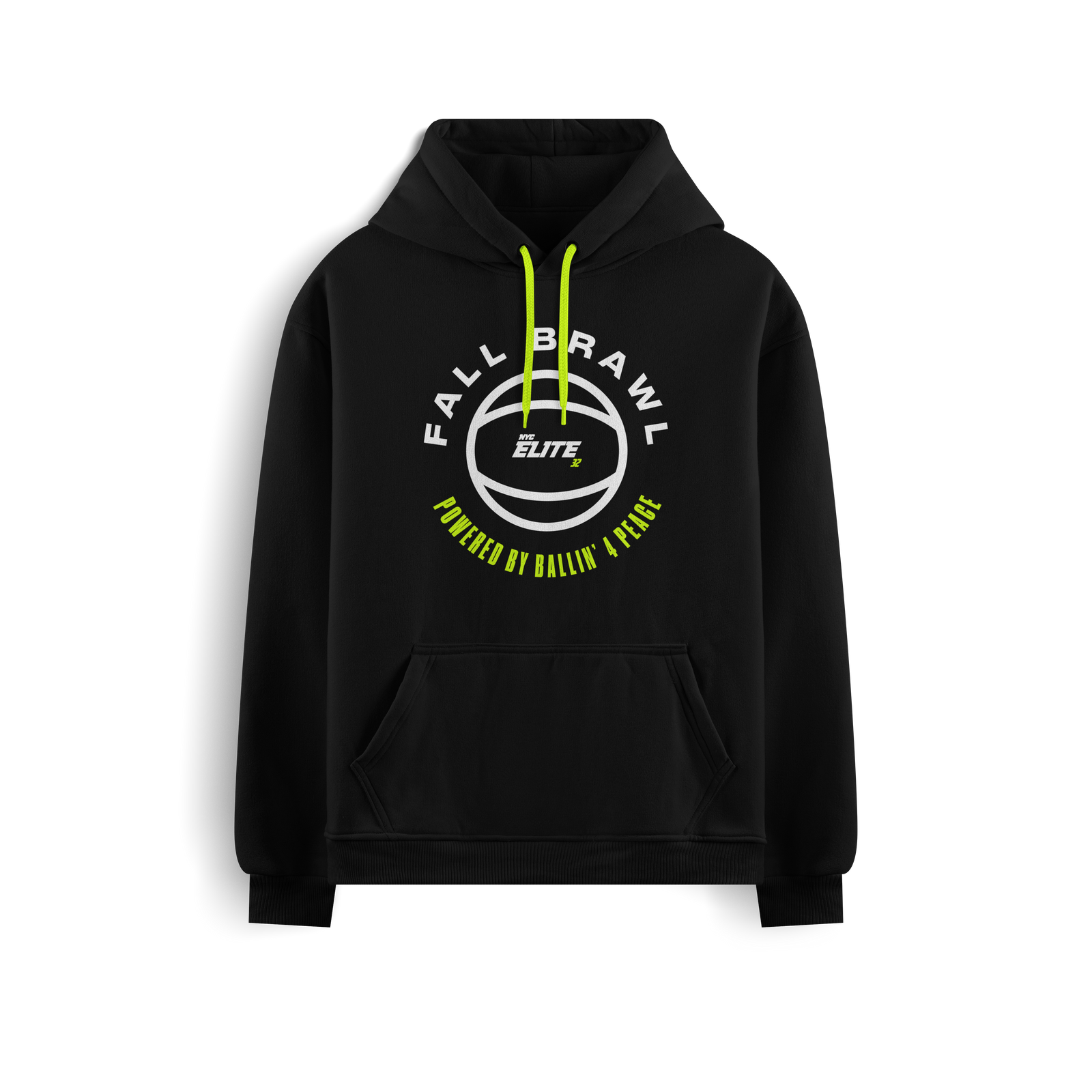Fall Brawl 2026 Hoodie — Black / Neon Green