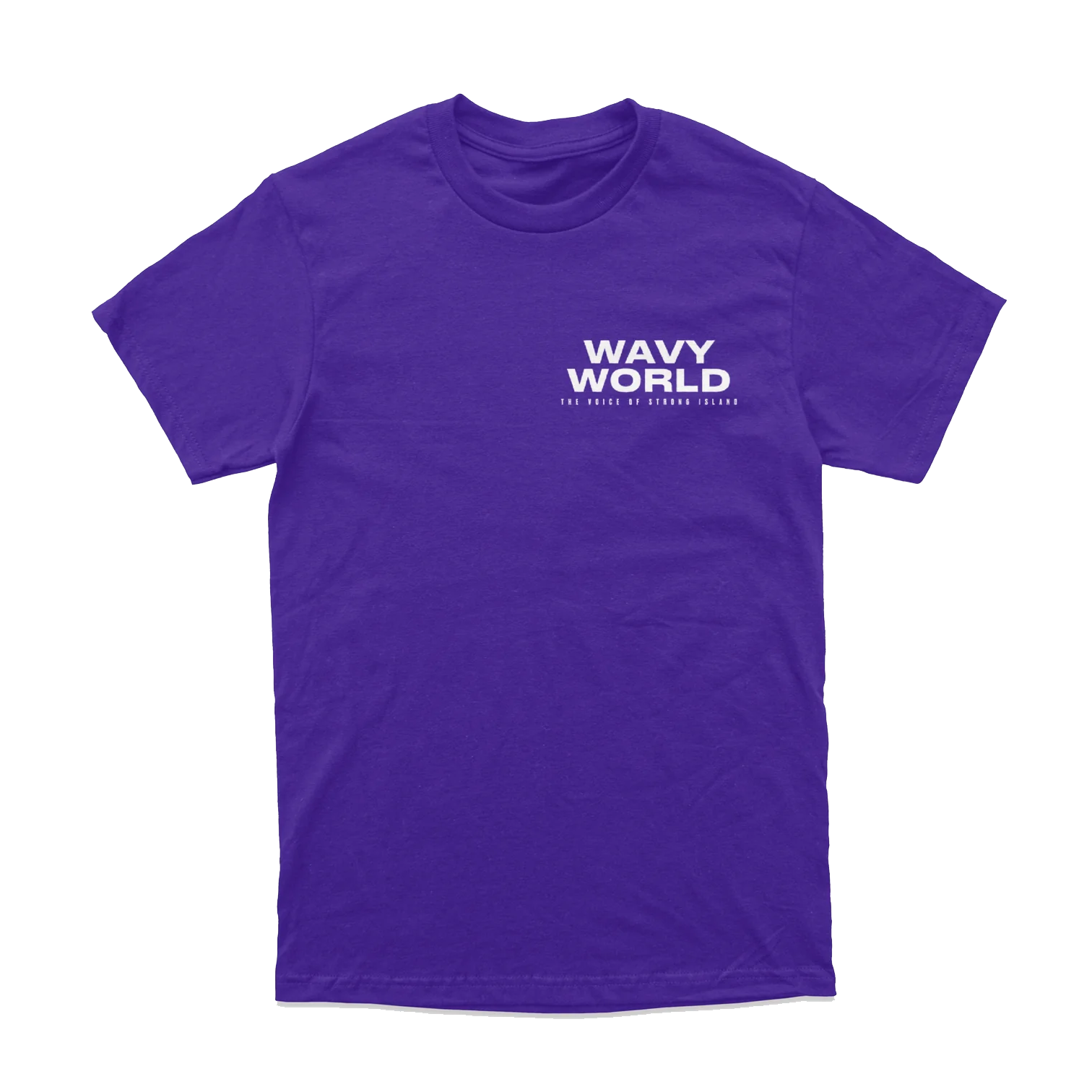 Wavy World Logo Tee – Purple